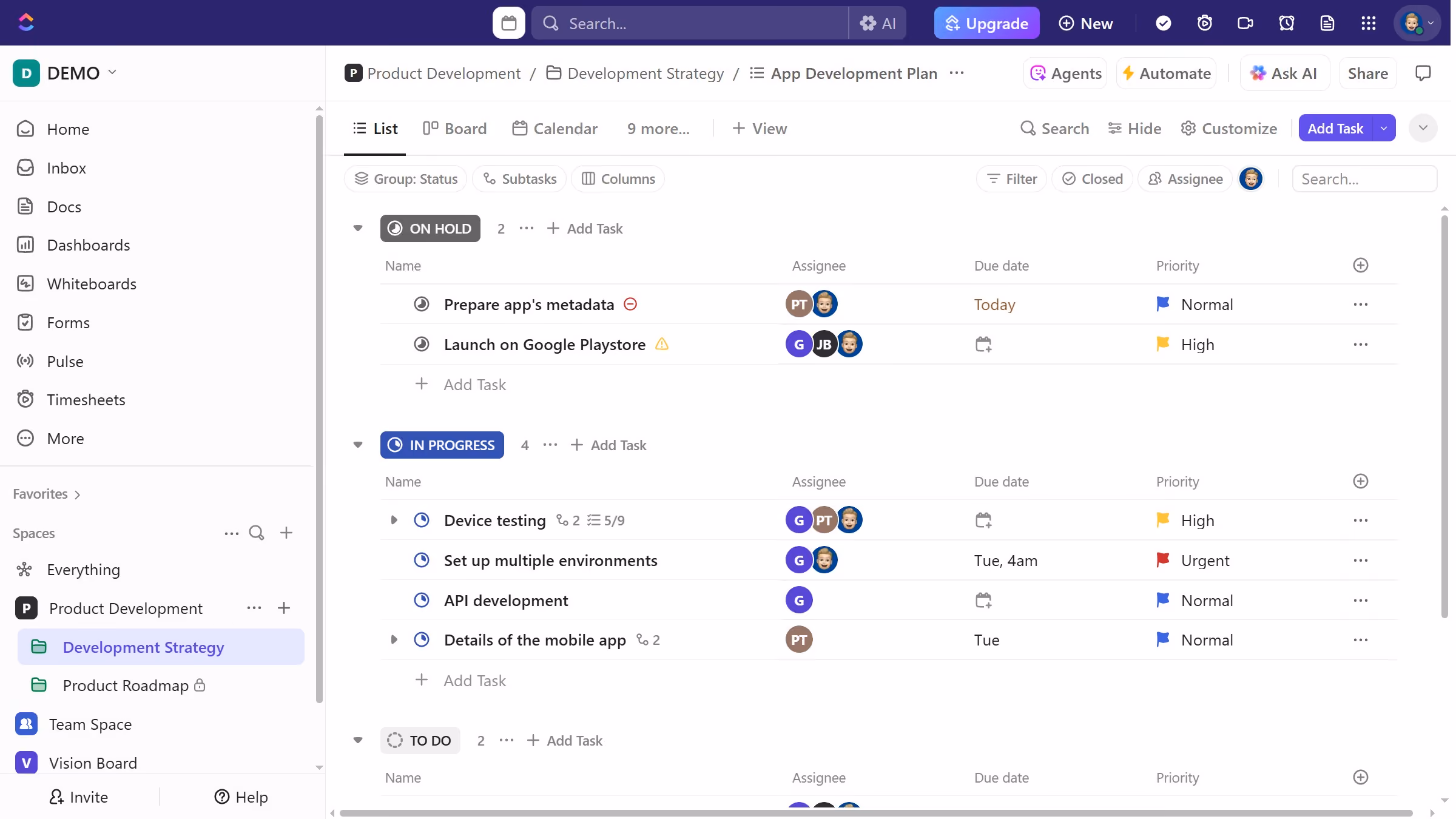 How to create a task from Calendar view in ClickUp