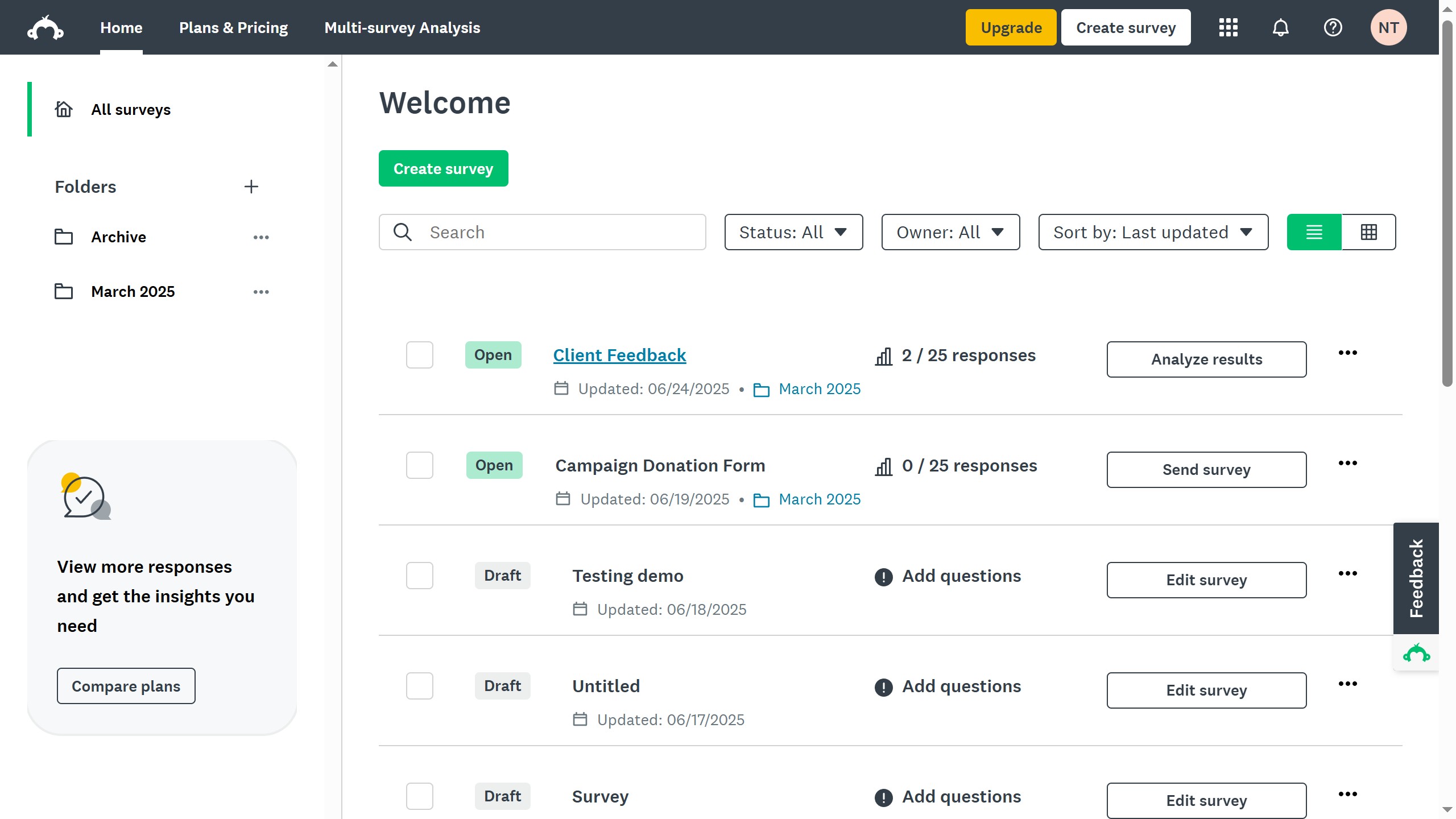 How to hide survey results from respondents in SurveyMonkey