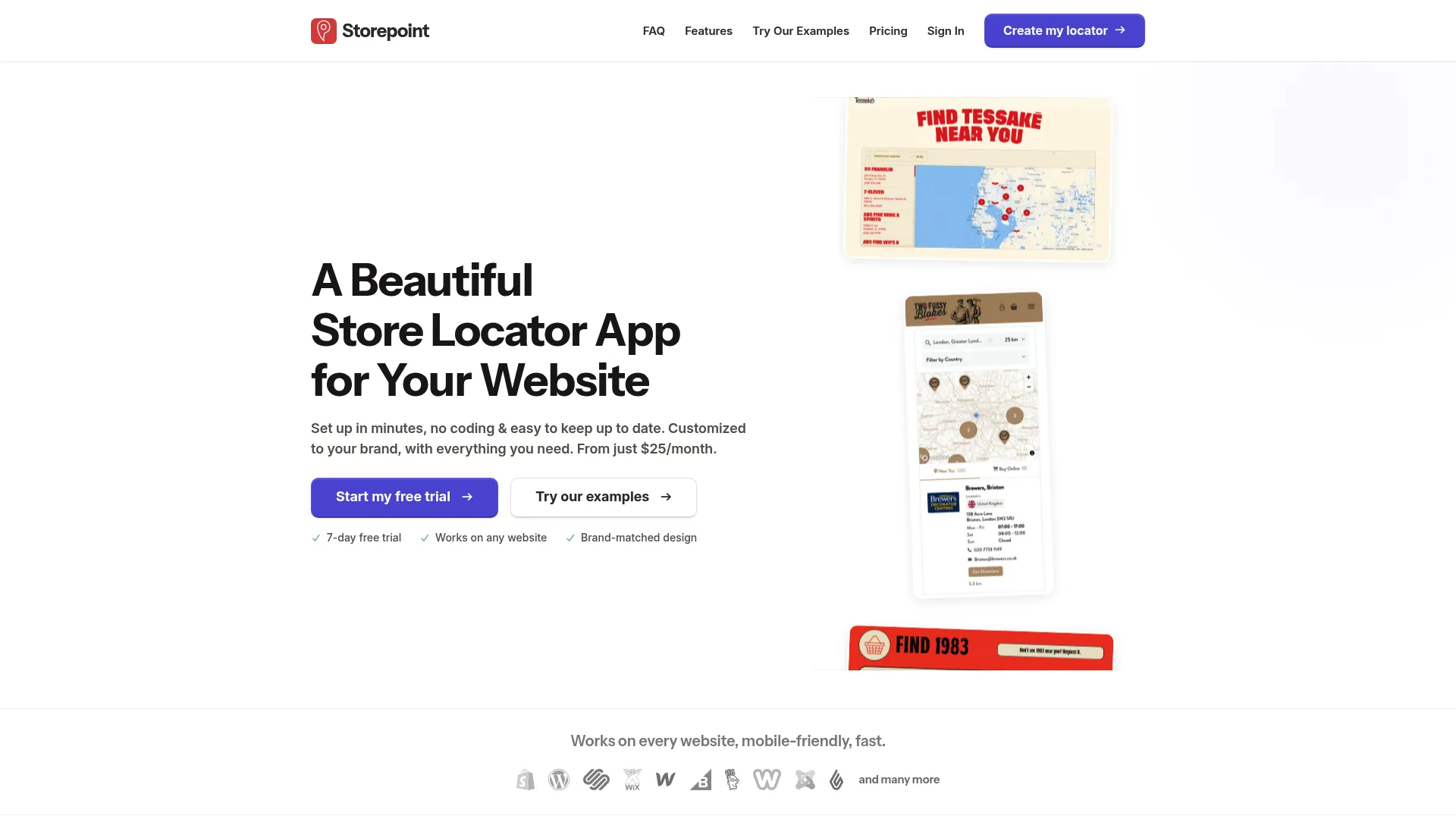 Storepoint store locator software homepage