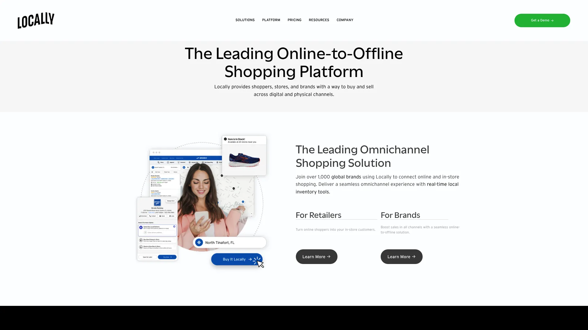Locally omnichannel local discovery platform homepage