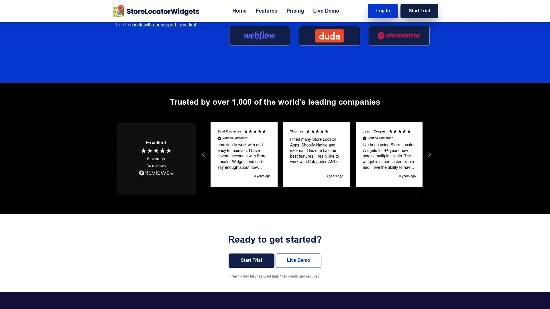 StoreLocatorWidgets store locator software homepage