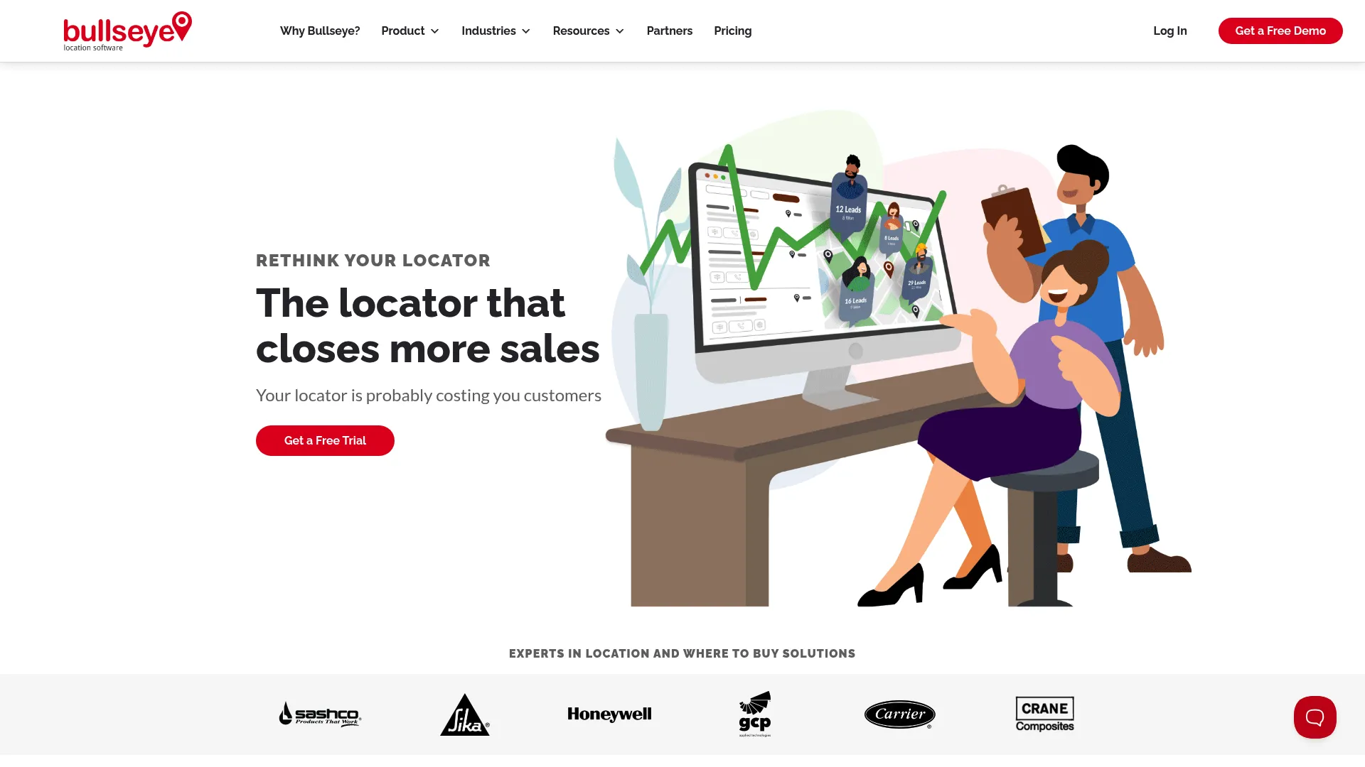 Bullseye Locations dealer and store locator homepage