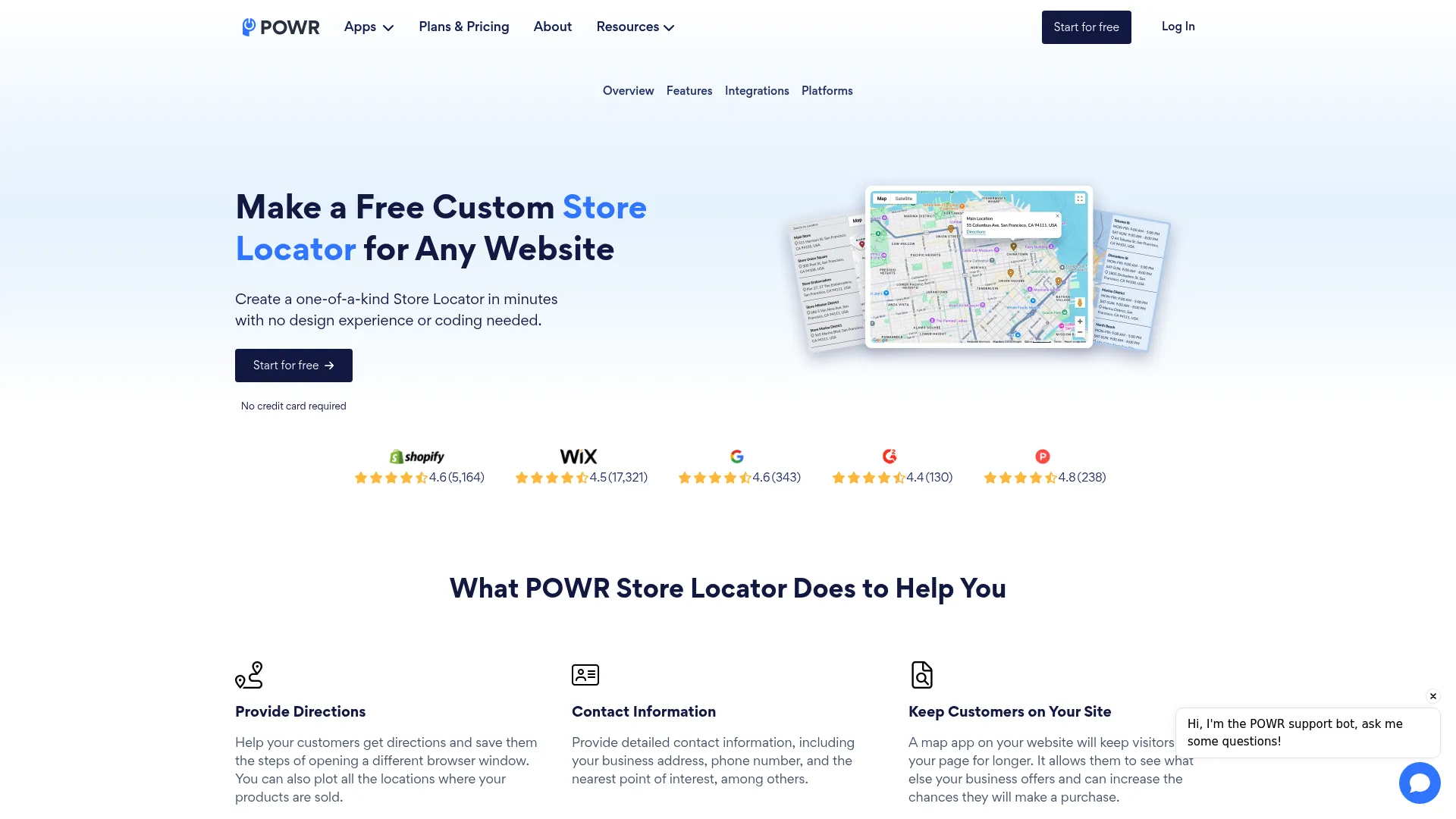 Store Locator Widget by POWR homepage