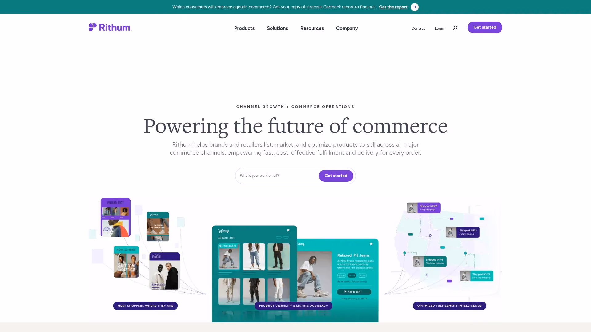 Rithum commerce operations platform homepage