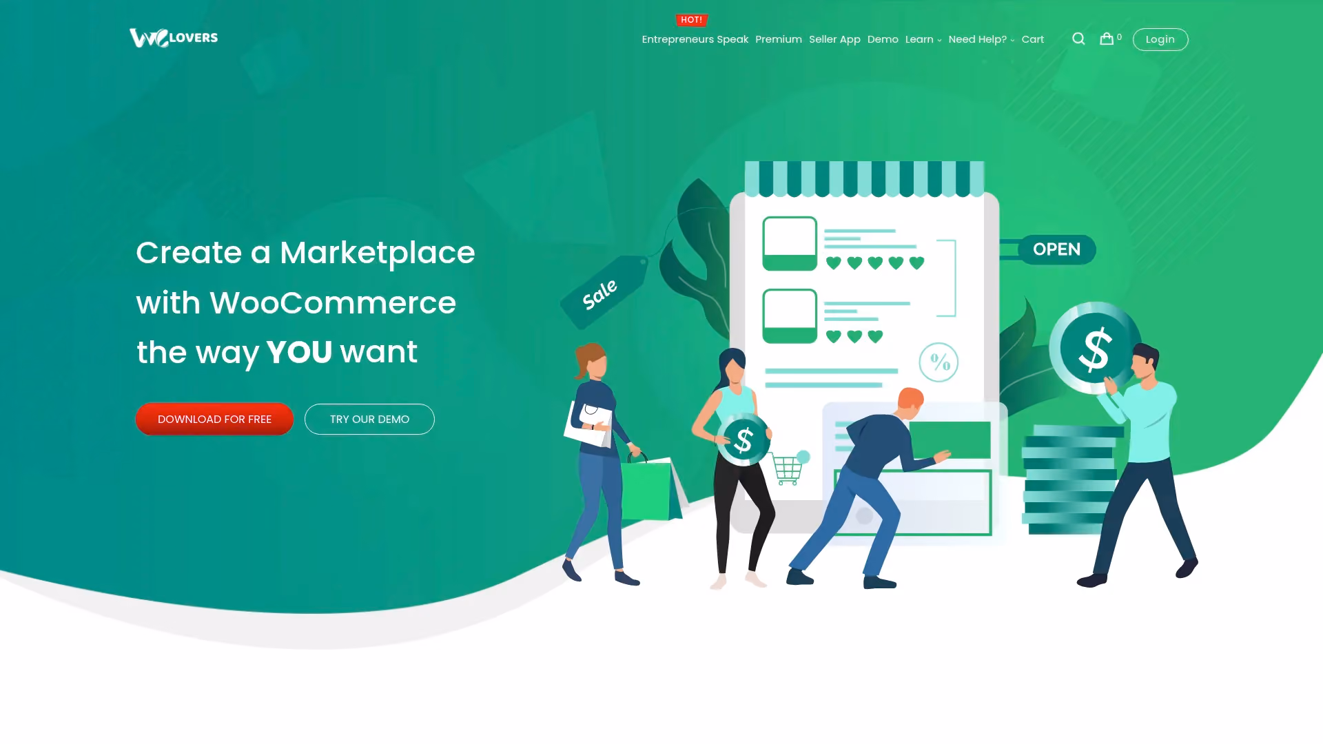 WCFM Marketplace WooCommerce multivendor plugin homepage