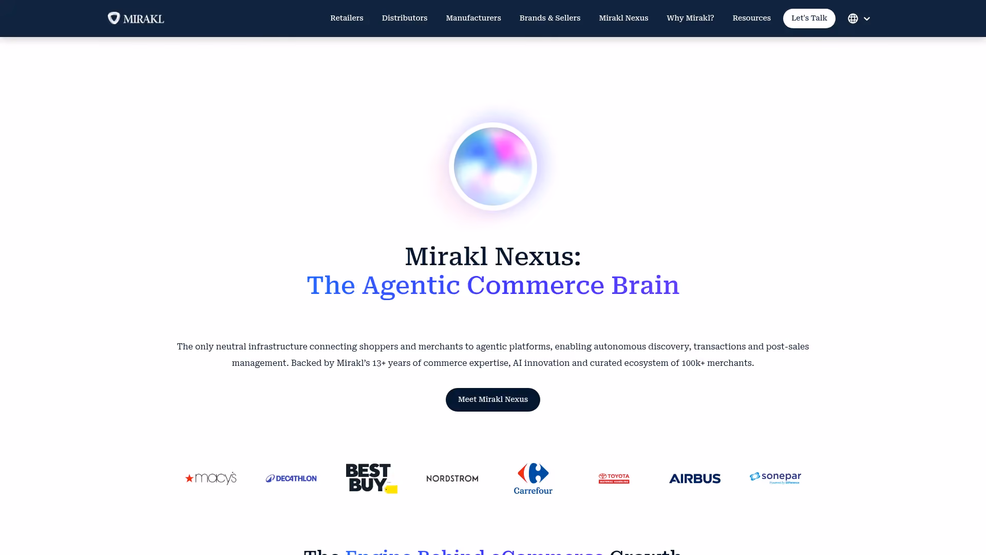 Mirakl enterprise marketplace platform homepage