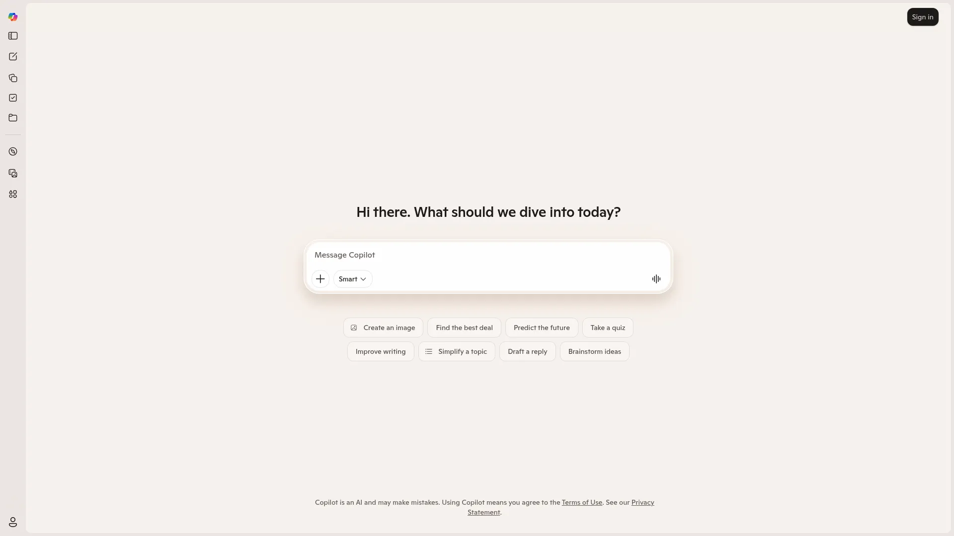 Microsoft Copilot screenshot