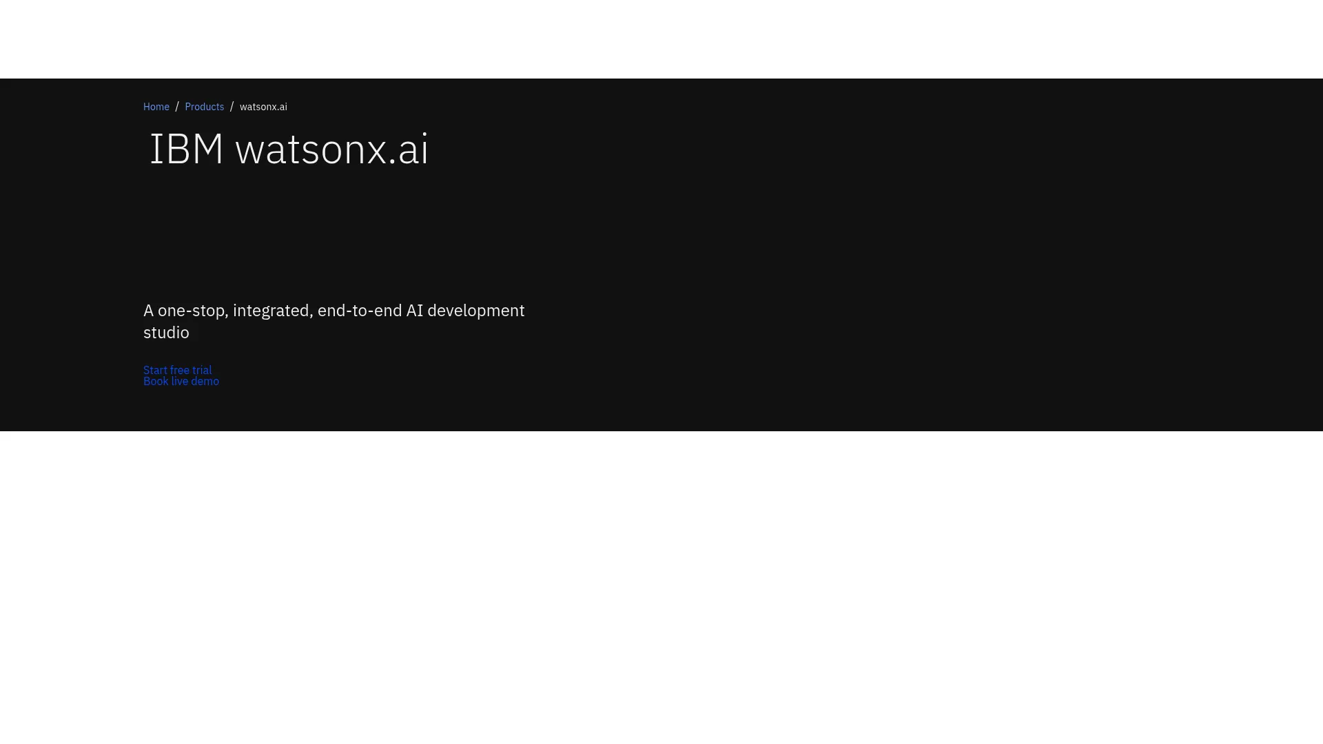 IBM watsonx.ai screenshot