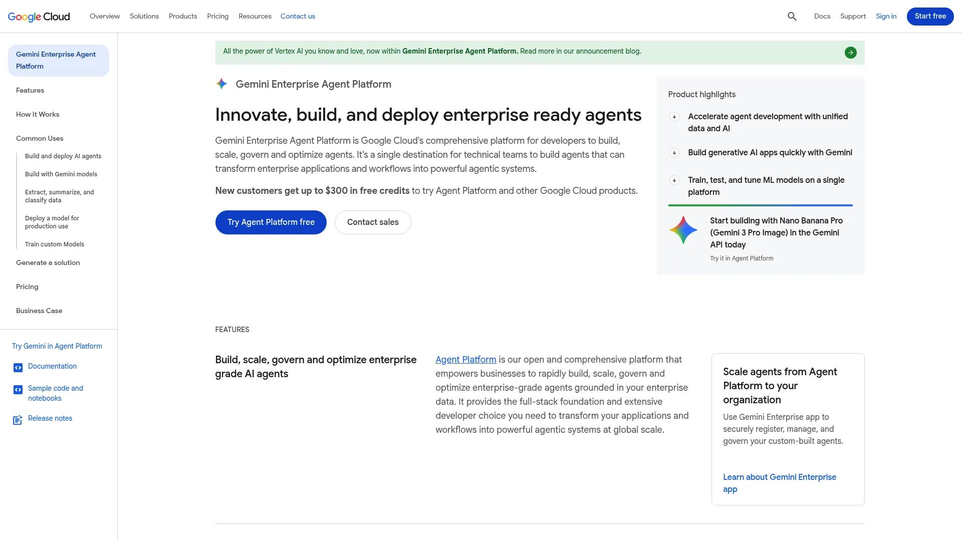 Google Vertex AI screenshot