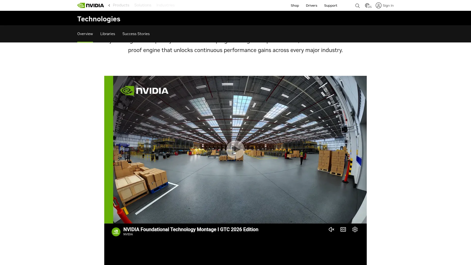 NVIDIA CUDA-X AI page screenshot