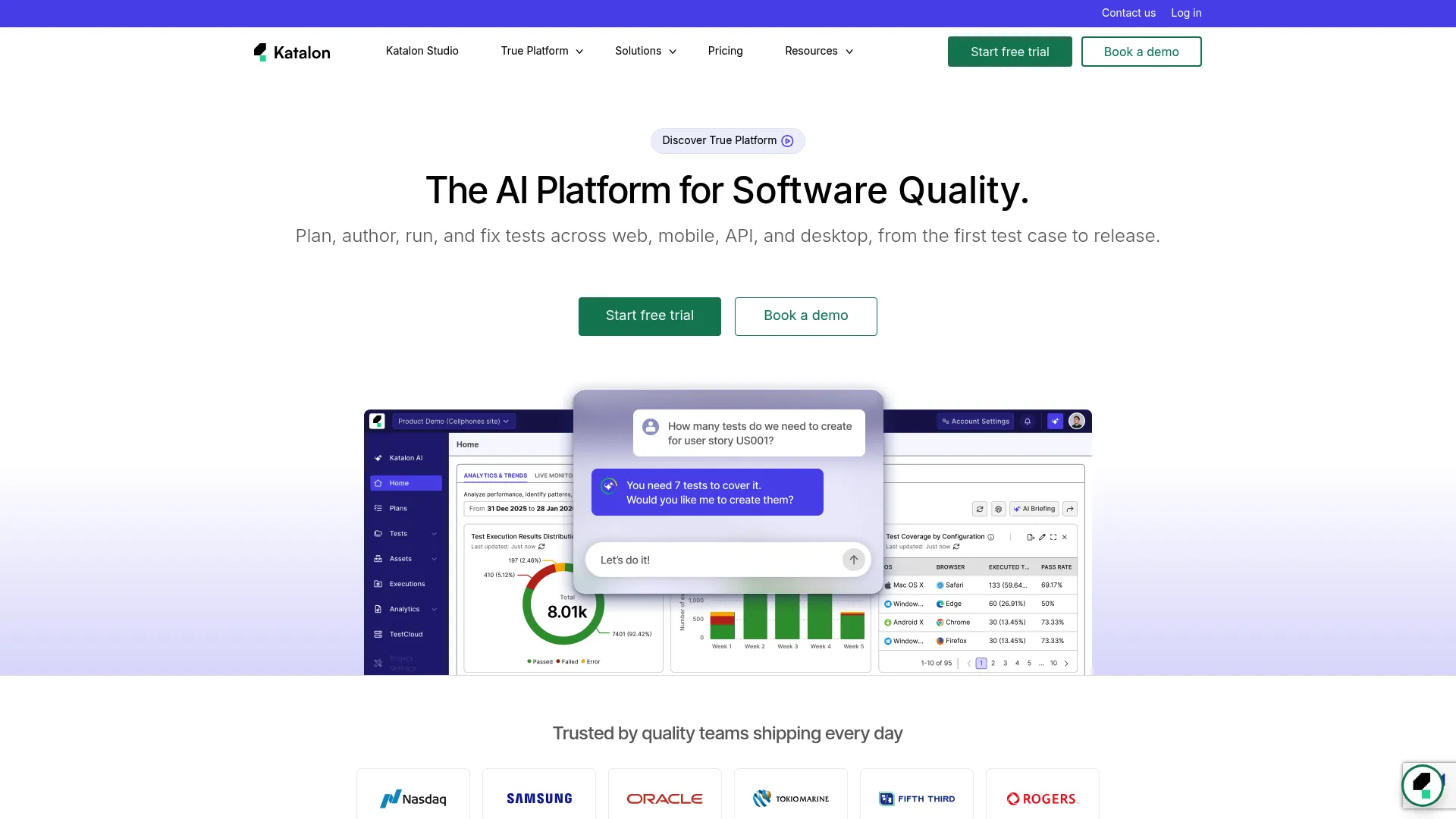 Katalon test automation platform