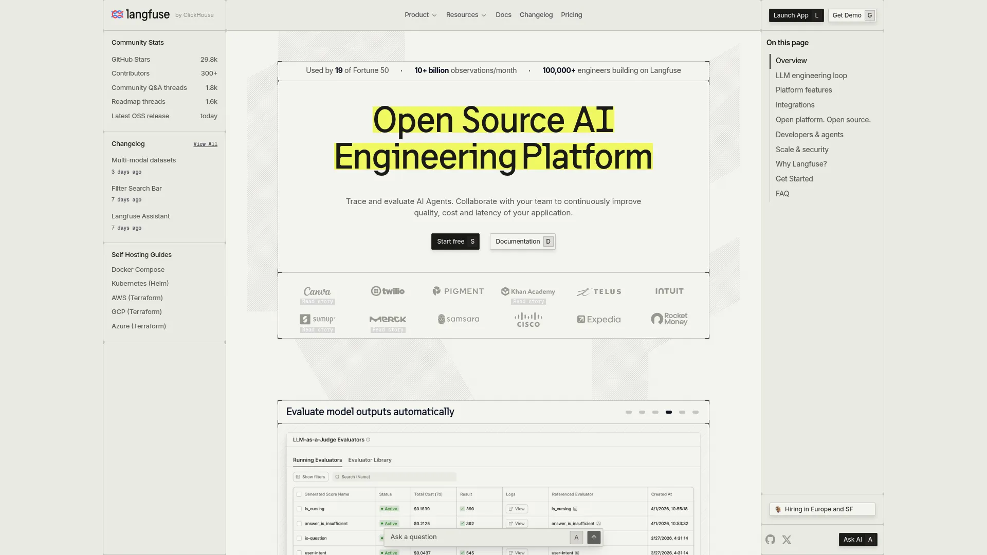 Langfuse open-source LLM observability