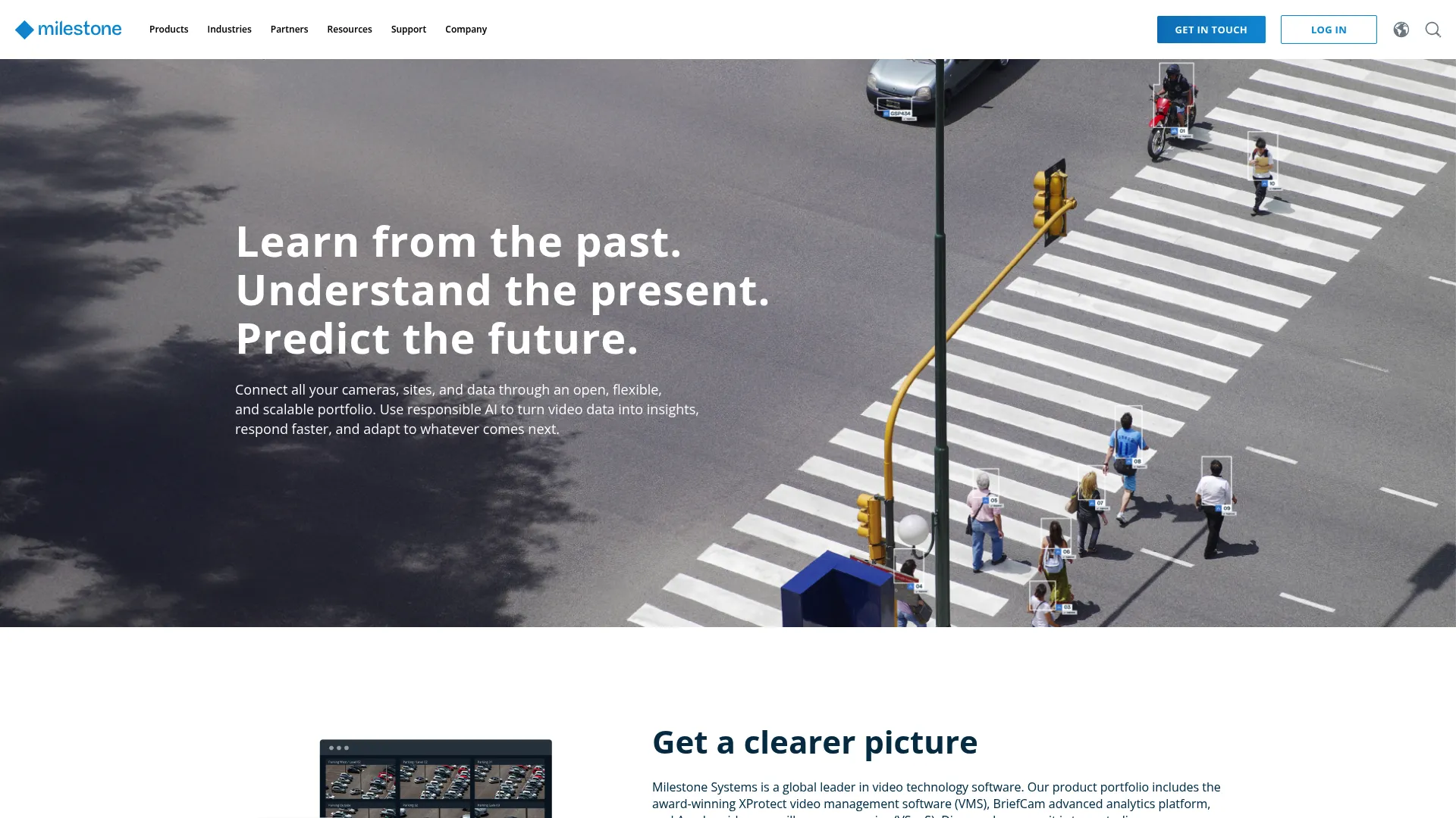 Milestone Systems XProtect video management software homepage