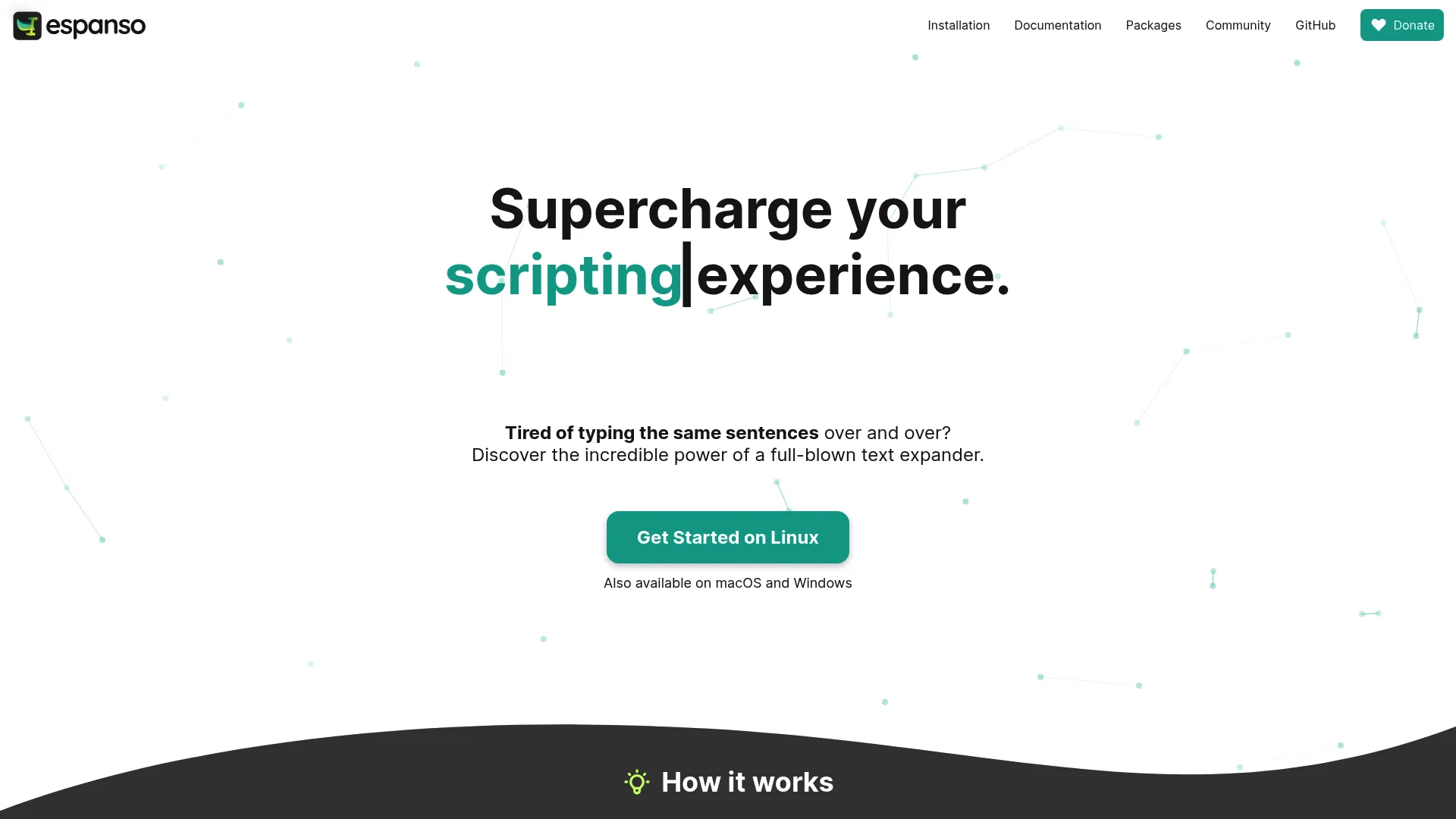 Espanso open-source cross-platform text expander homepage