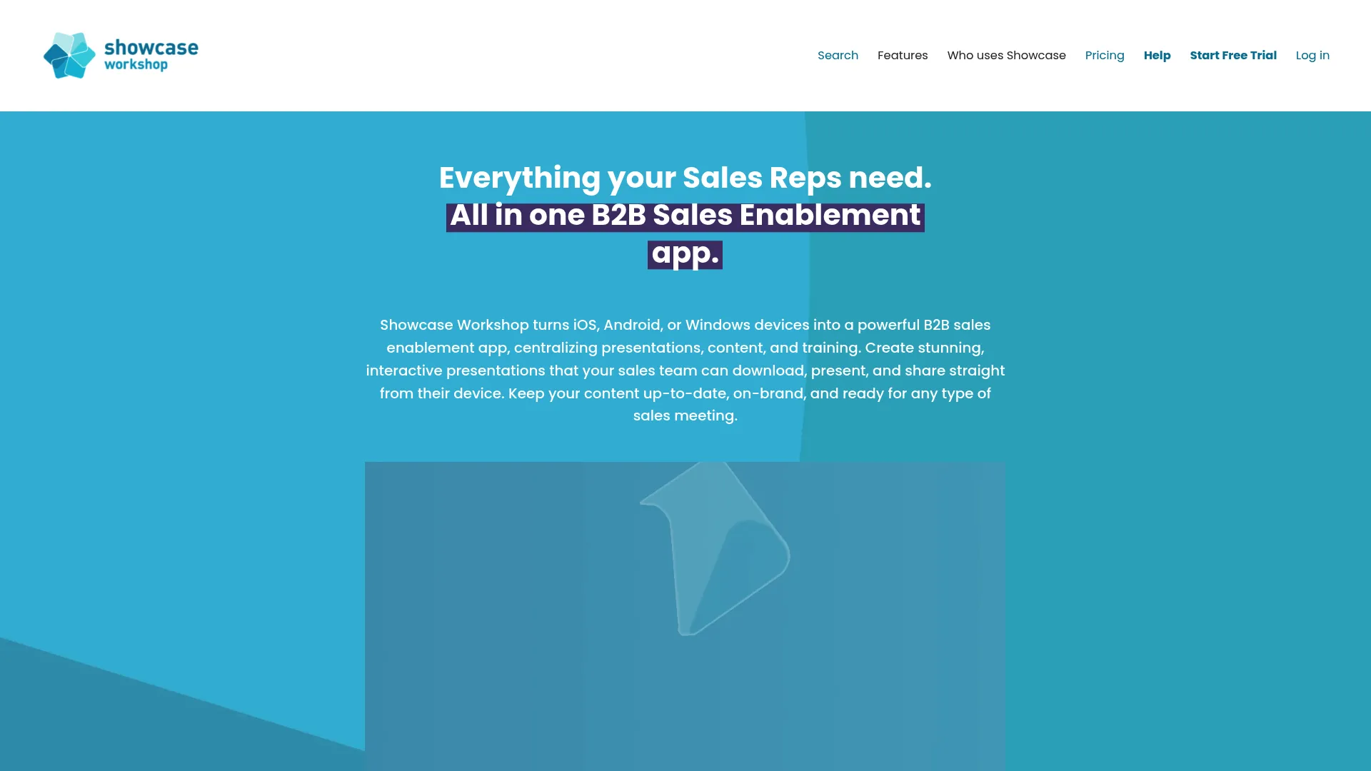 Showcase Workshop sales presentation platform