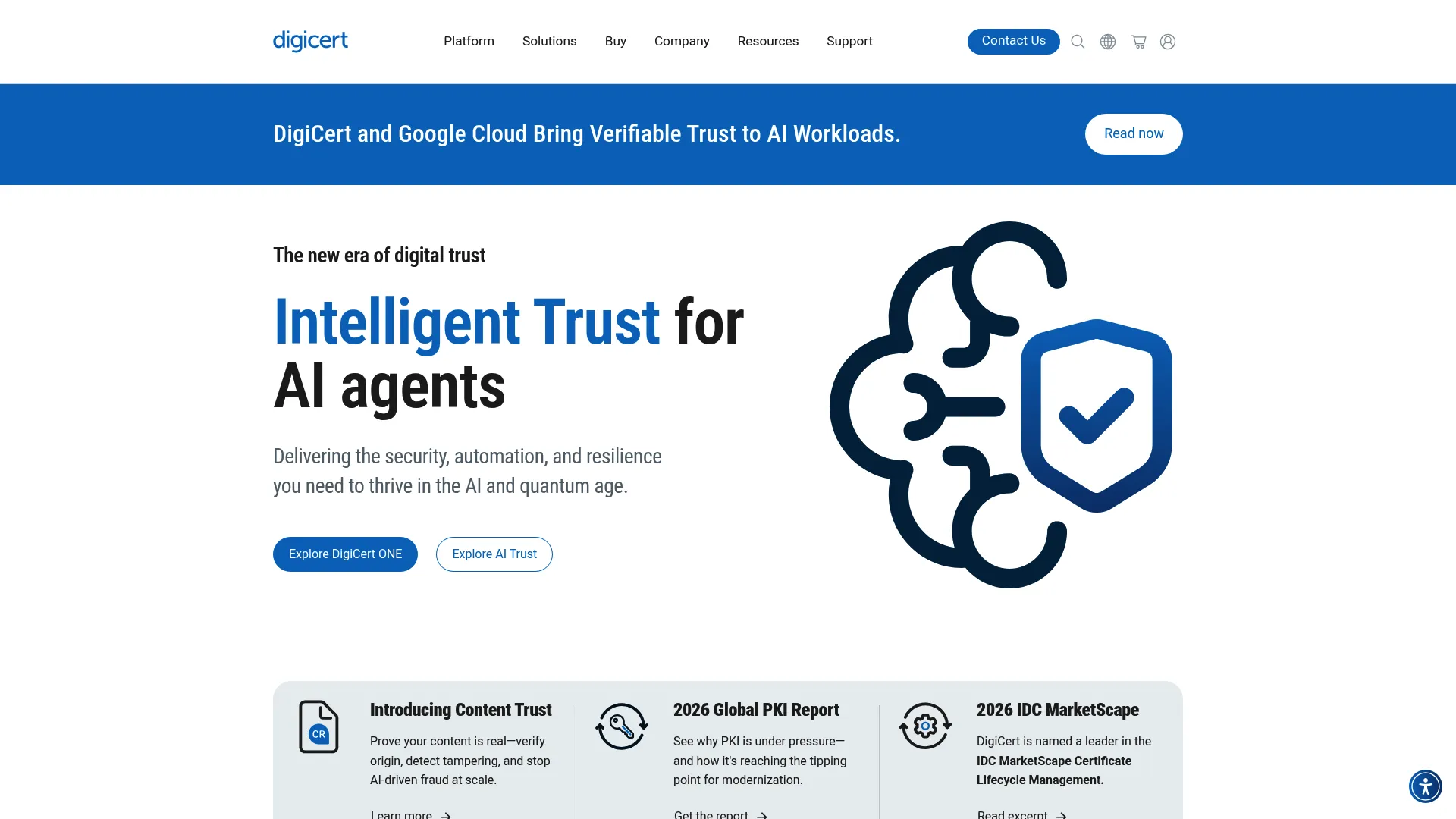 DigiCert digital trust and certificate management homepage