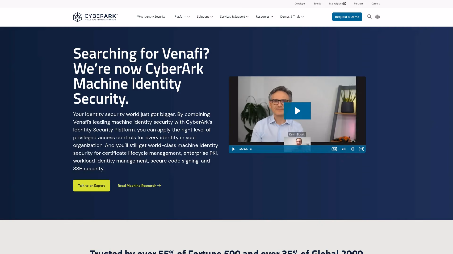 Venafi TLS Protect interface