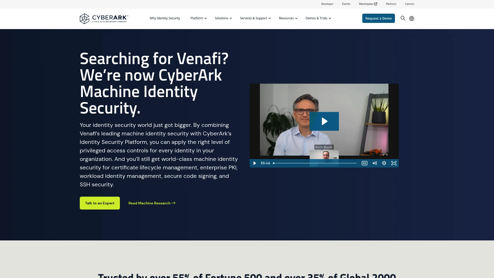 Venafi TLS Protect interface