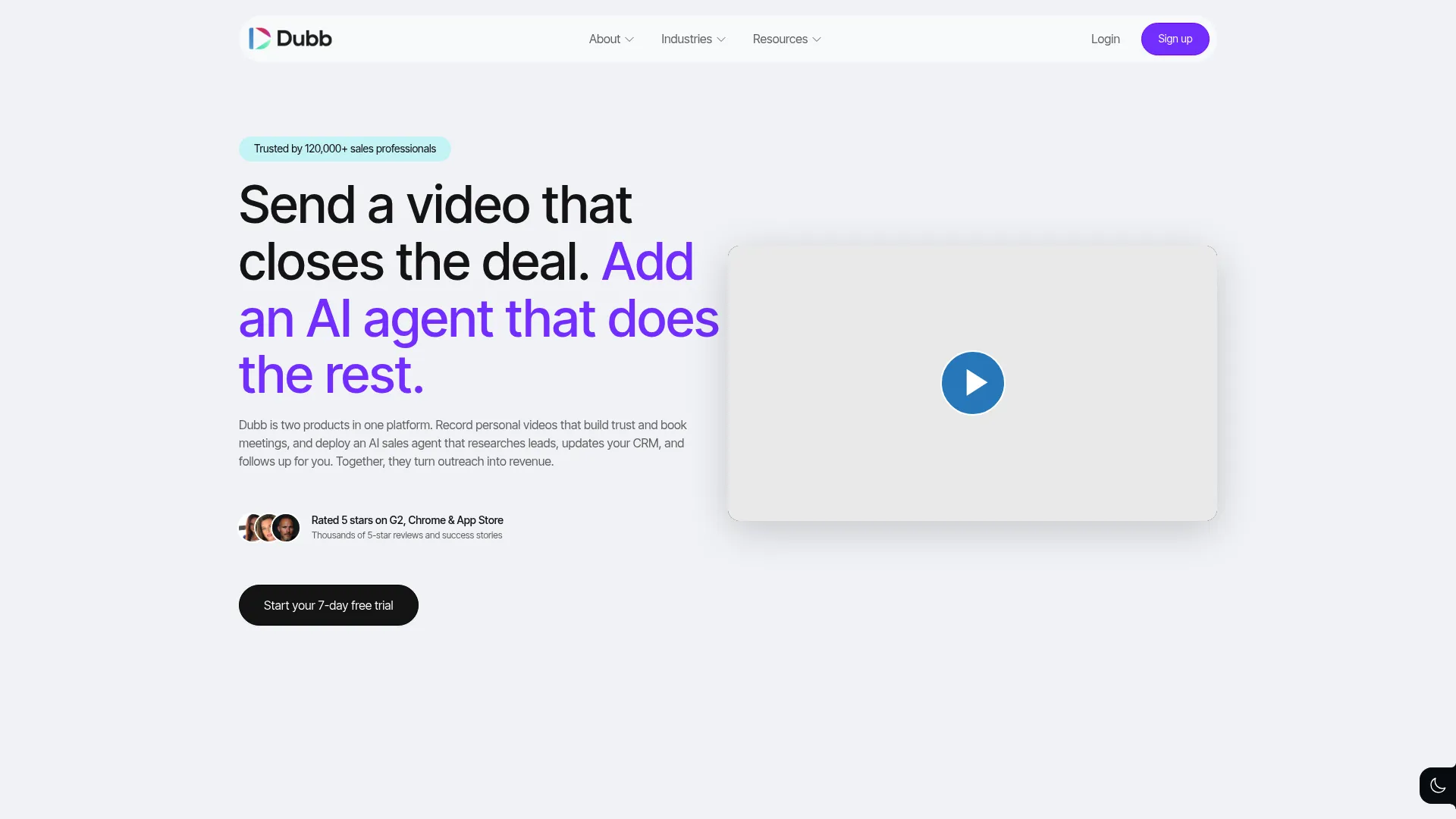 Dubb video sales platform
