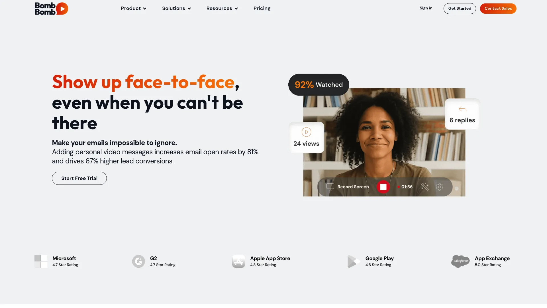 BombBomb video email software