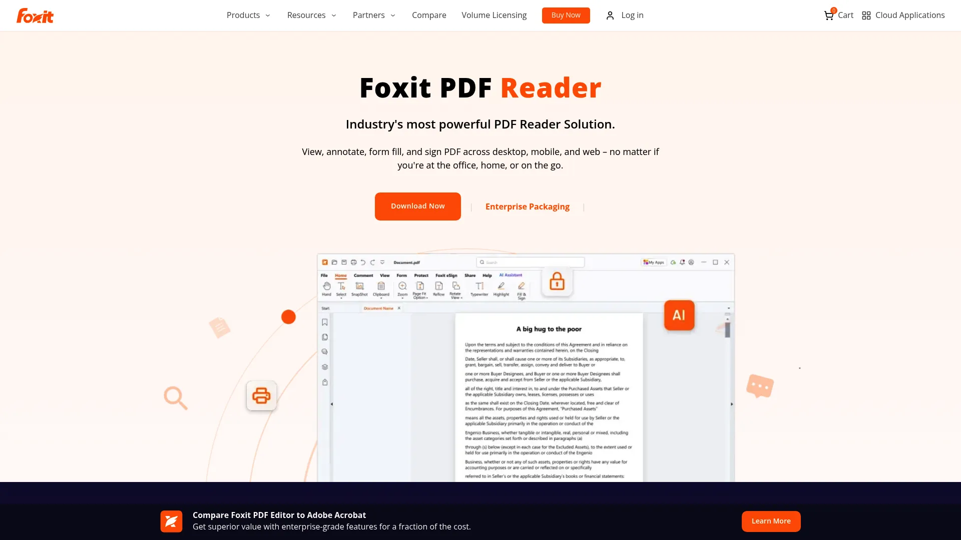 Foxit PDF Reader lightweight PDF viewer
