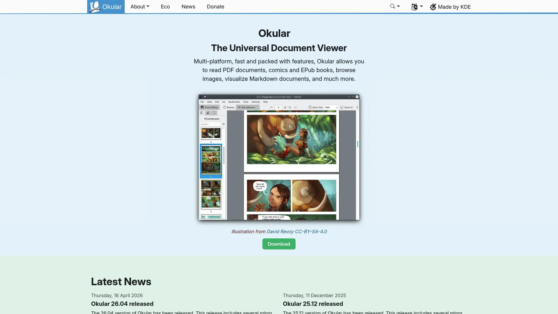 Okular cross-platform universal document viewer from KDE