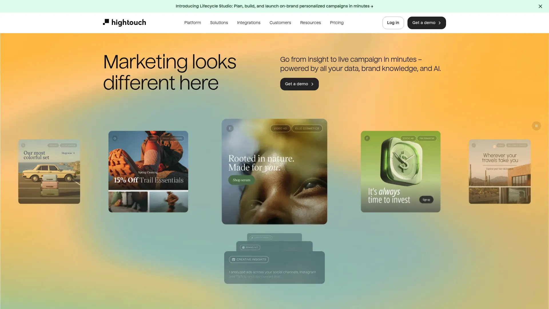 Hightouch Adaptive Identity Resolution page showing warehouse-native identity graph