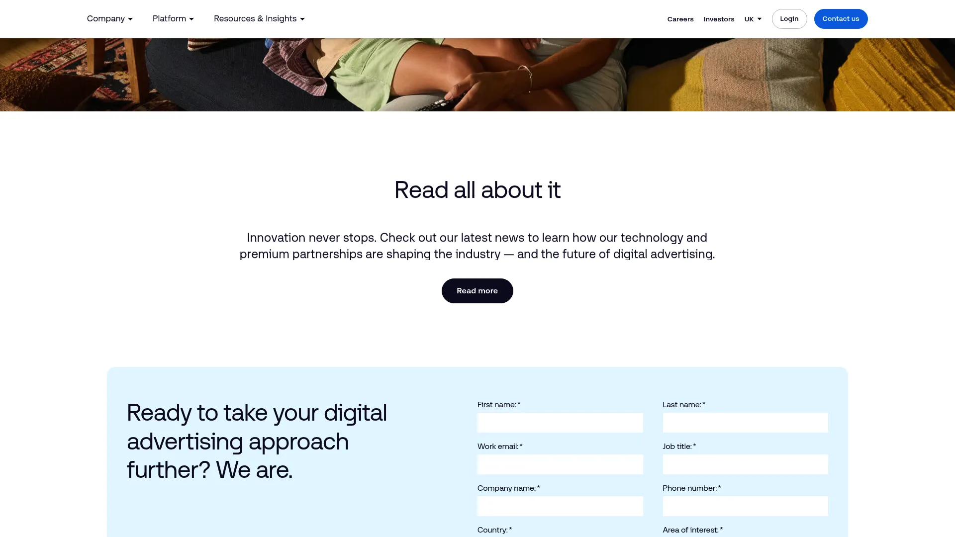 The Trade Desk demand-side platform homepage