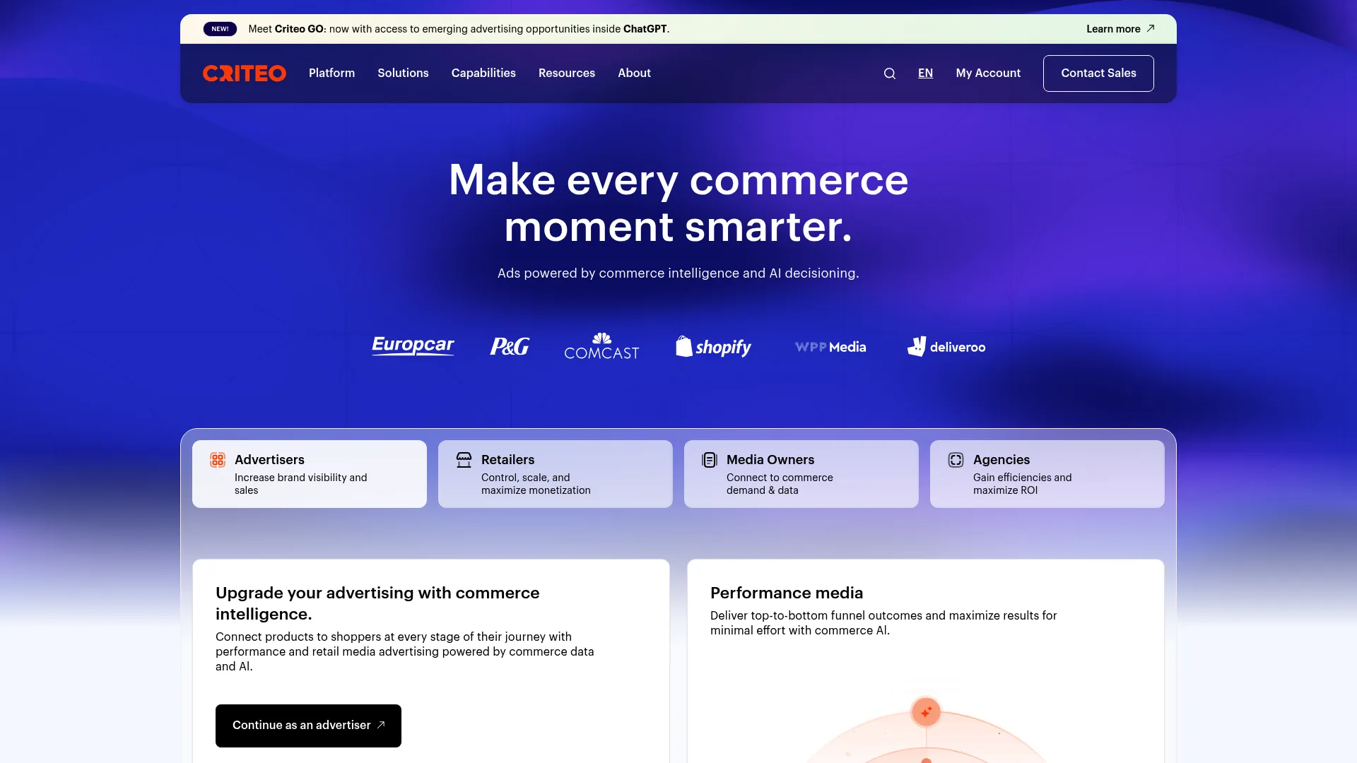 Criteo commerce media and dynamic retargeting platform