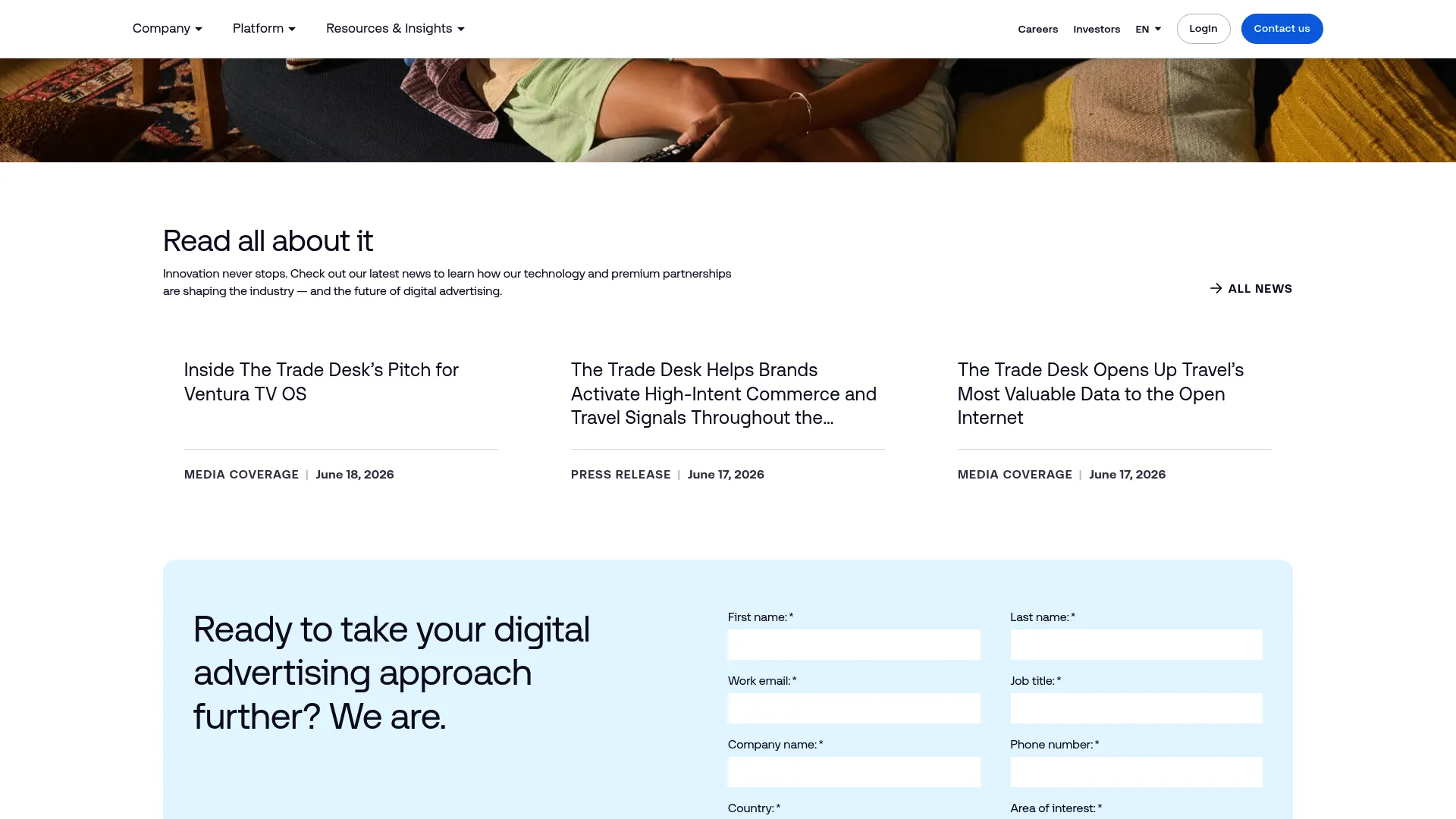 The Trade Desk programmatic demand-side platform interface