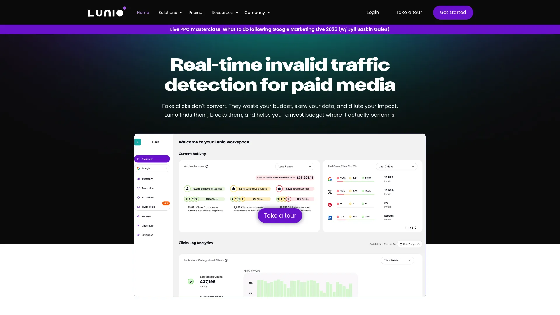 Lunio invalid traffic detection platform