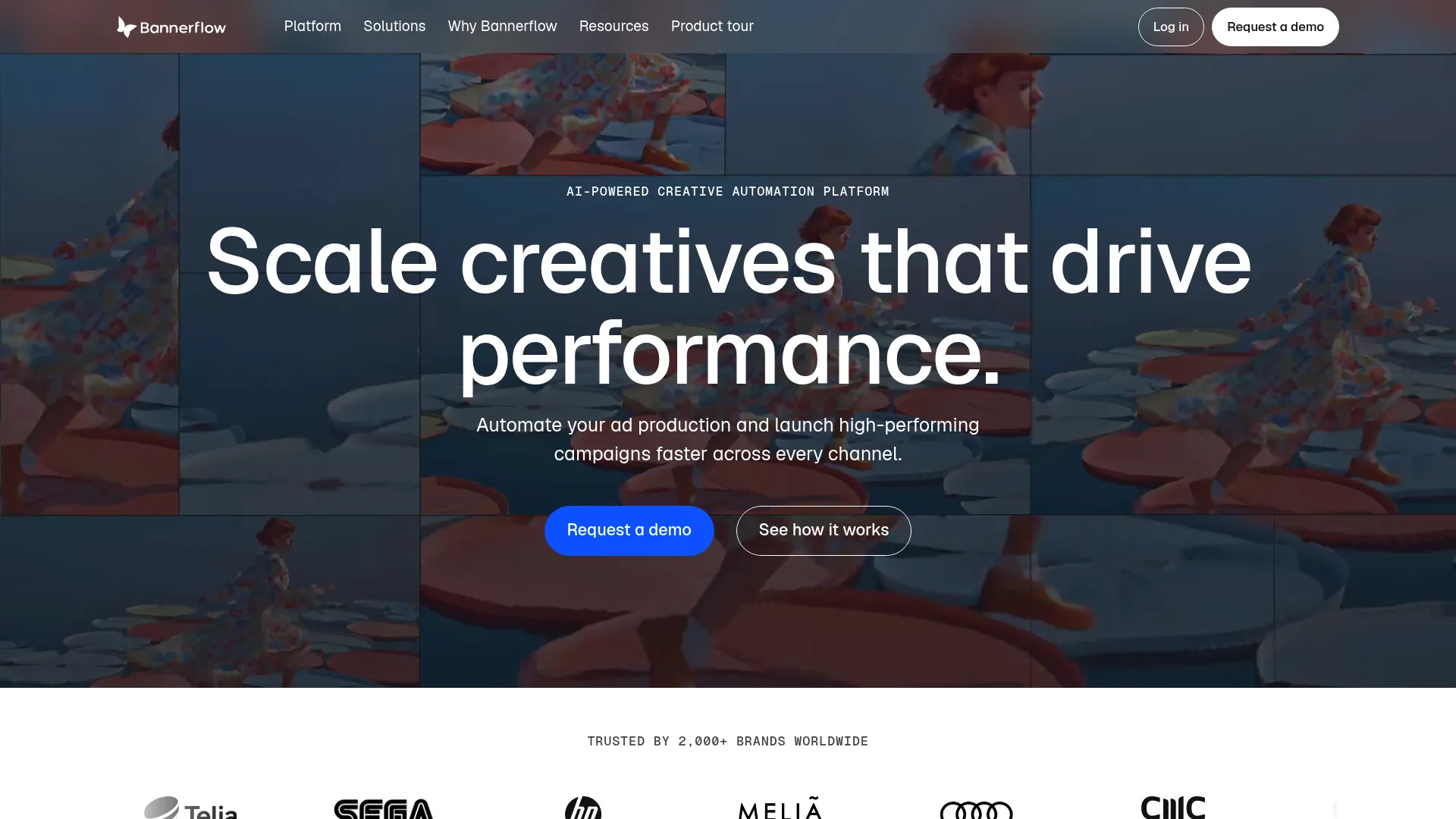 Bannerflow creative automation platform homepage