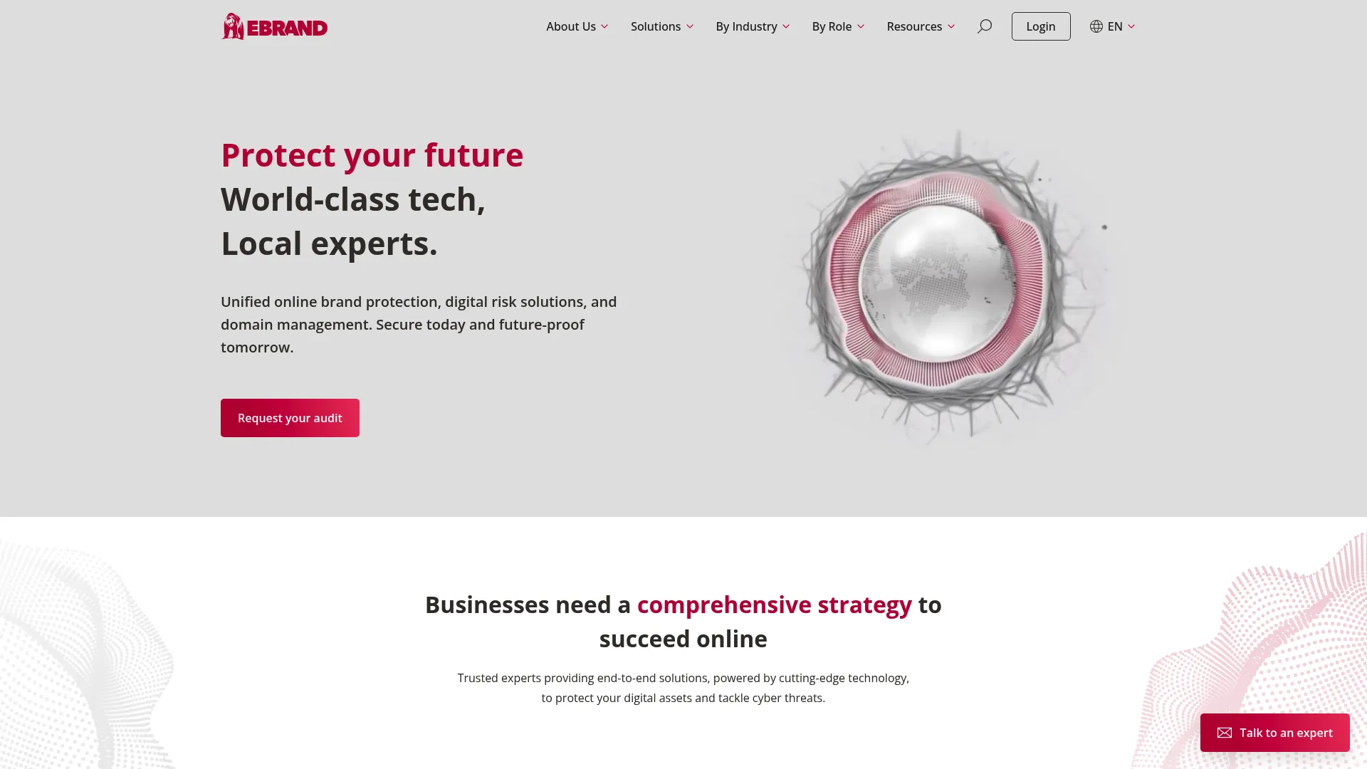 EBRAND online brand protection platform homepage