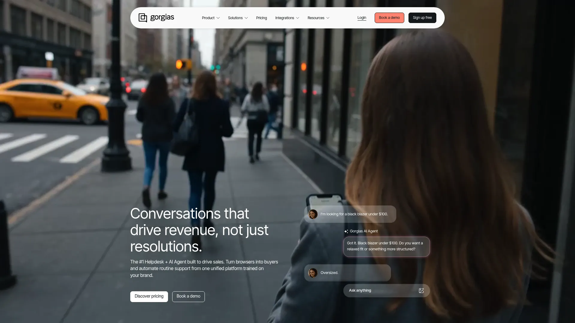 Gorgias homepage screenshot