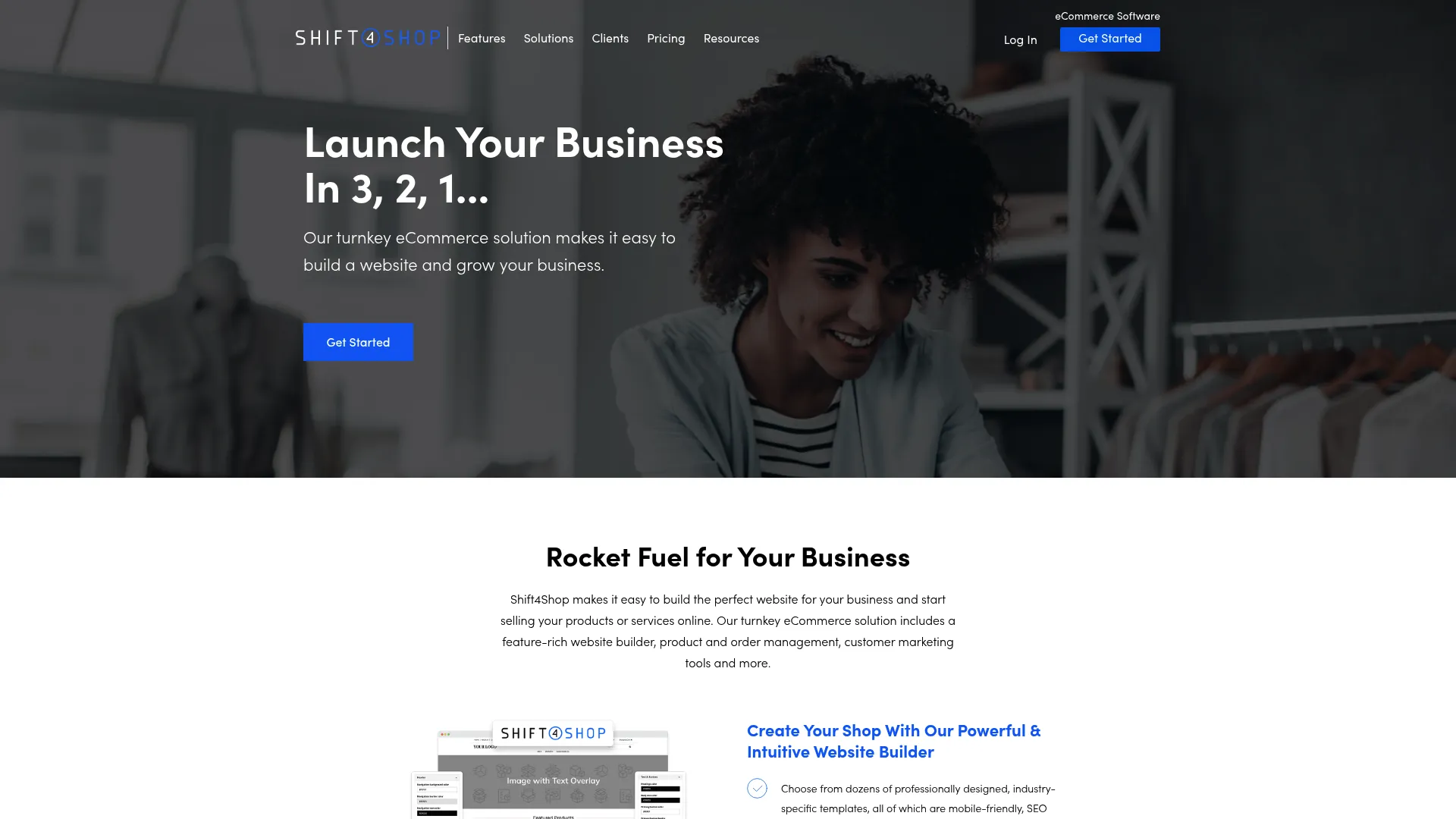 Shift4Shop ecommerce homepage