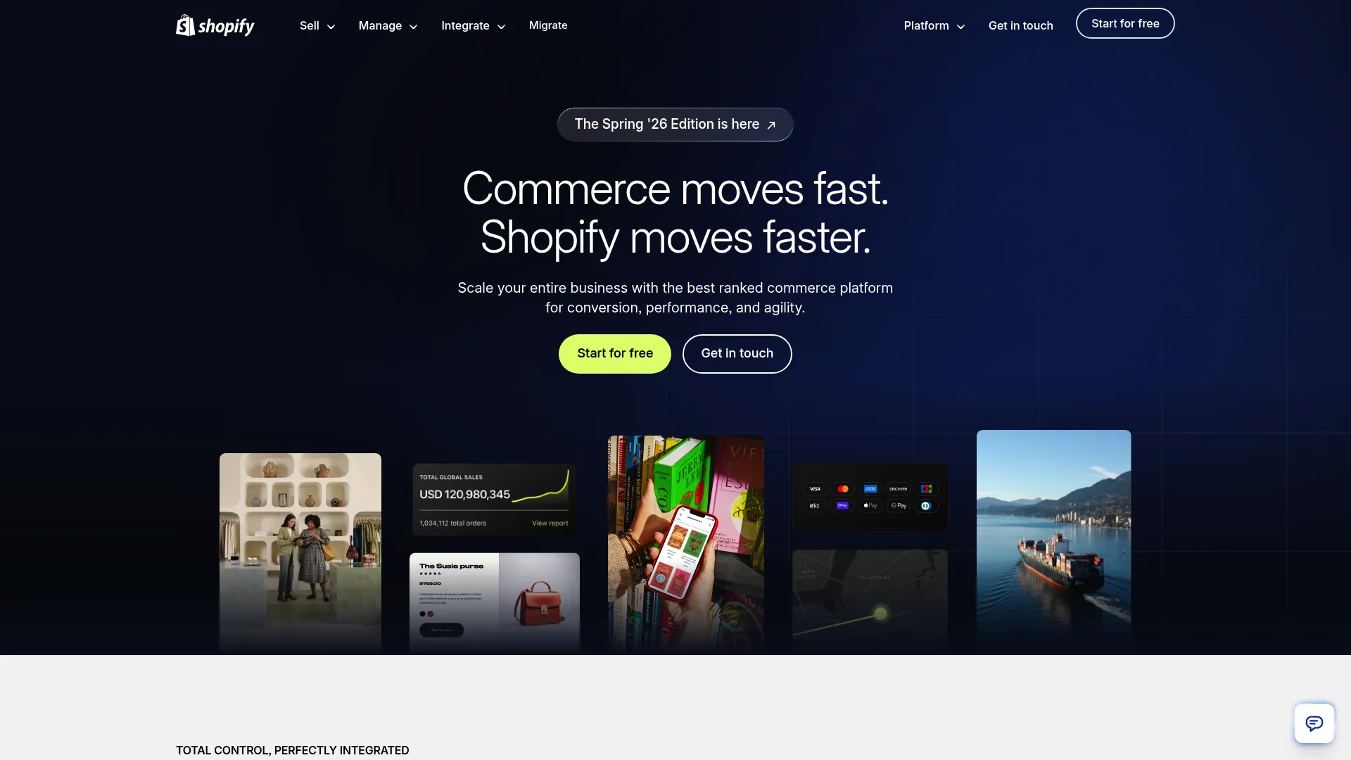 Shopify Plus homepage