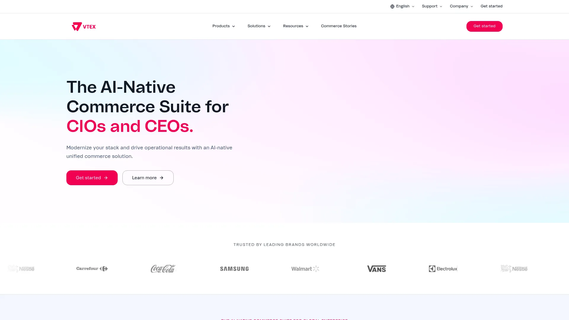 VTEX homepage