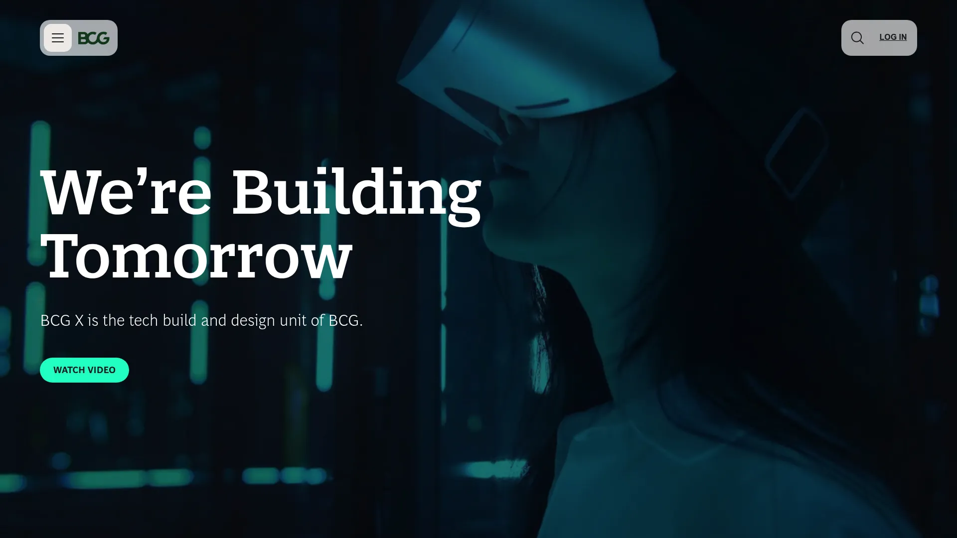 BCG X homepage for enterprise AI transformation