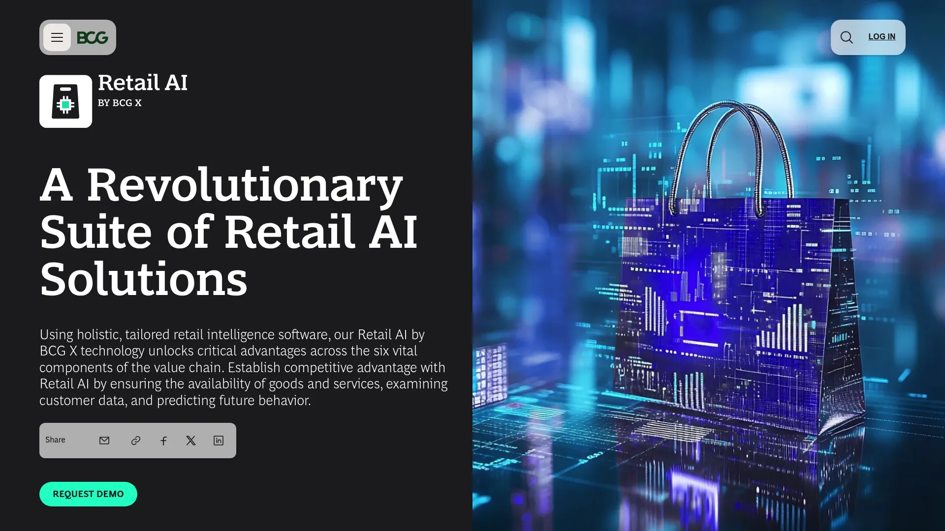 Retail AI by BCG X product suite page