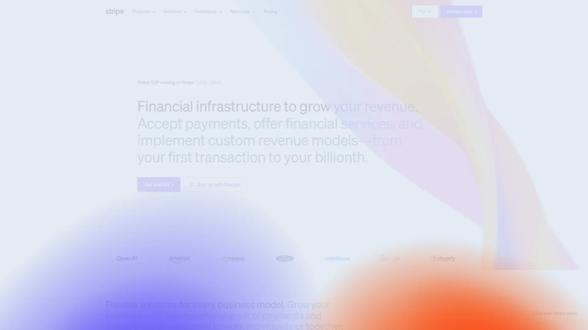 Stripe payment gateway software homepage