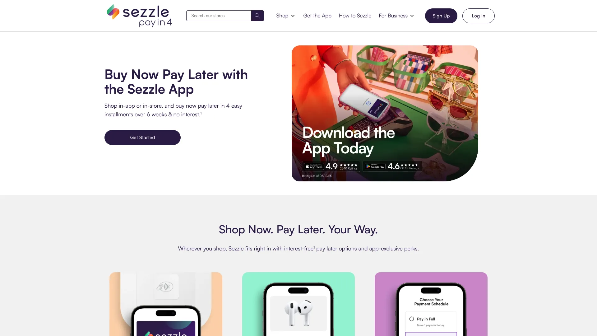 Sezzle buy now pay later checkout