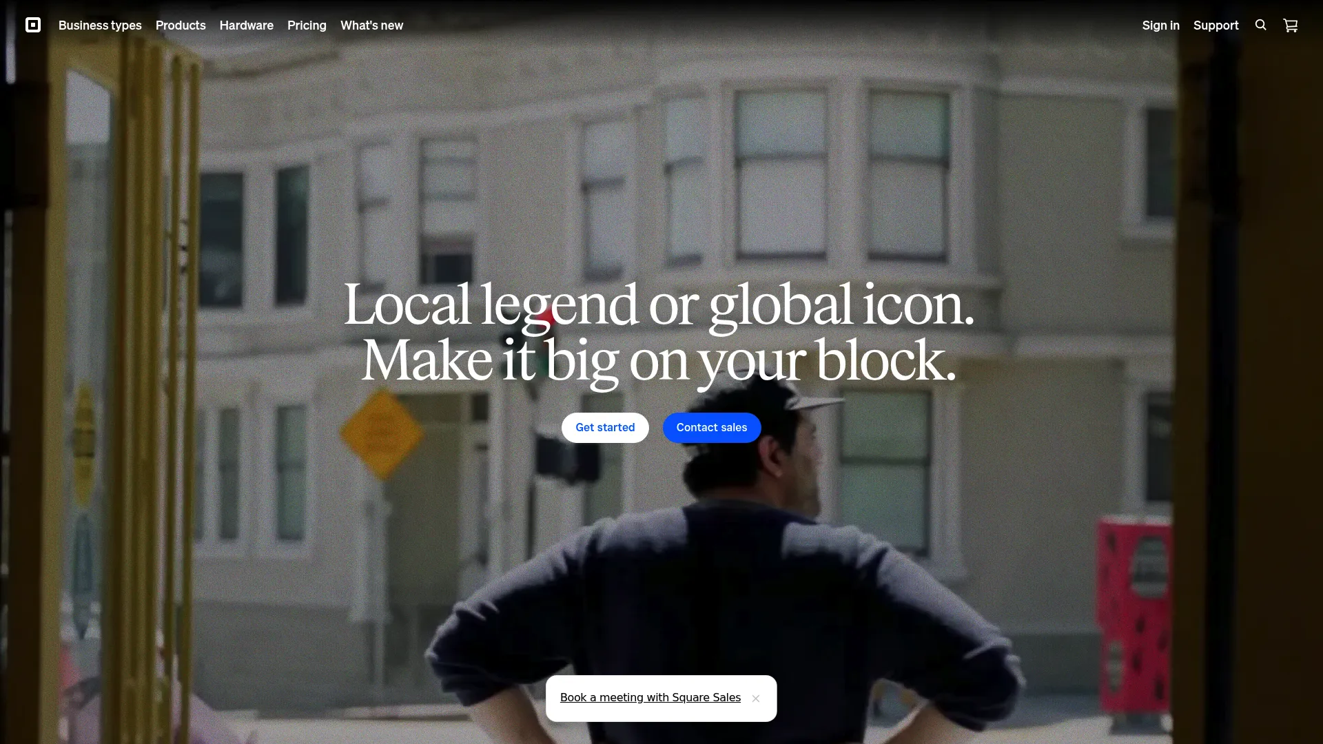 Square payment processing and POS homepage