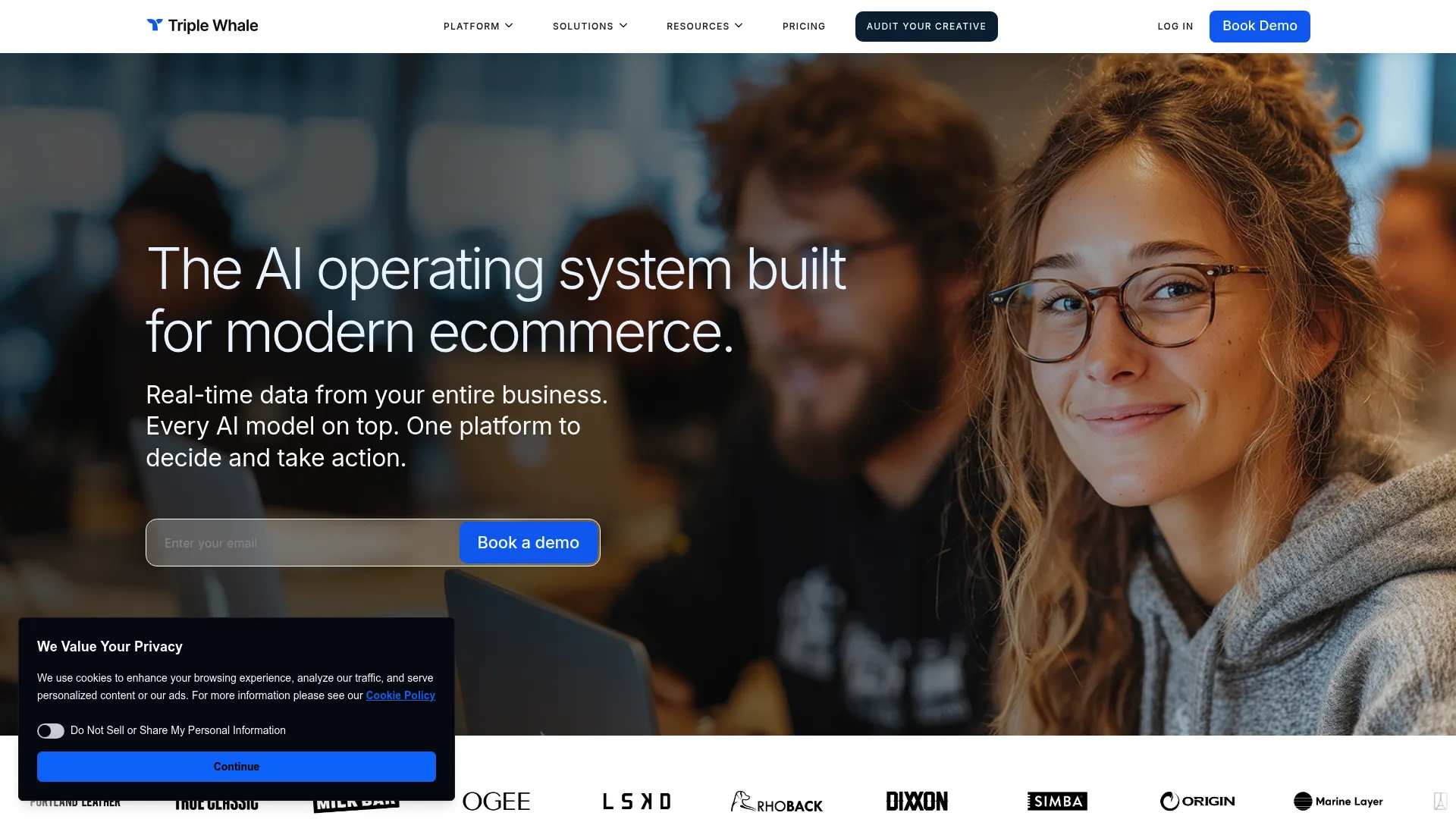 Triple Whale ecommerce attribution dashboard
