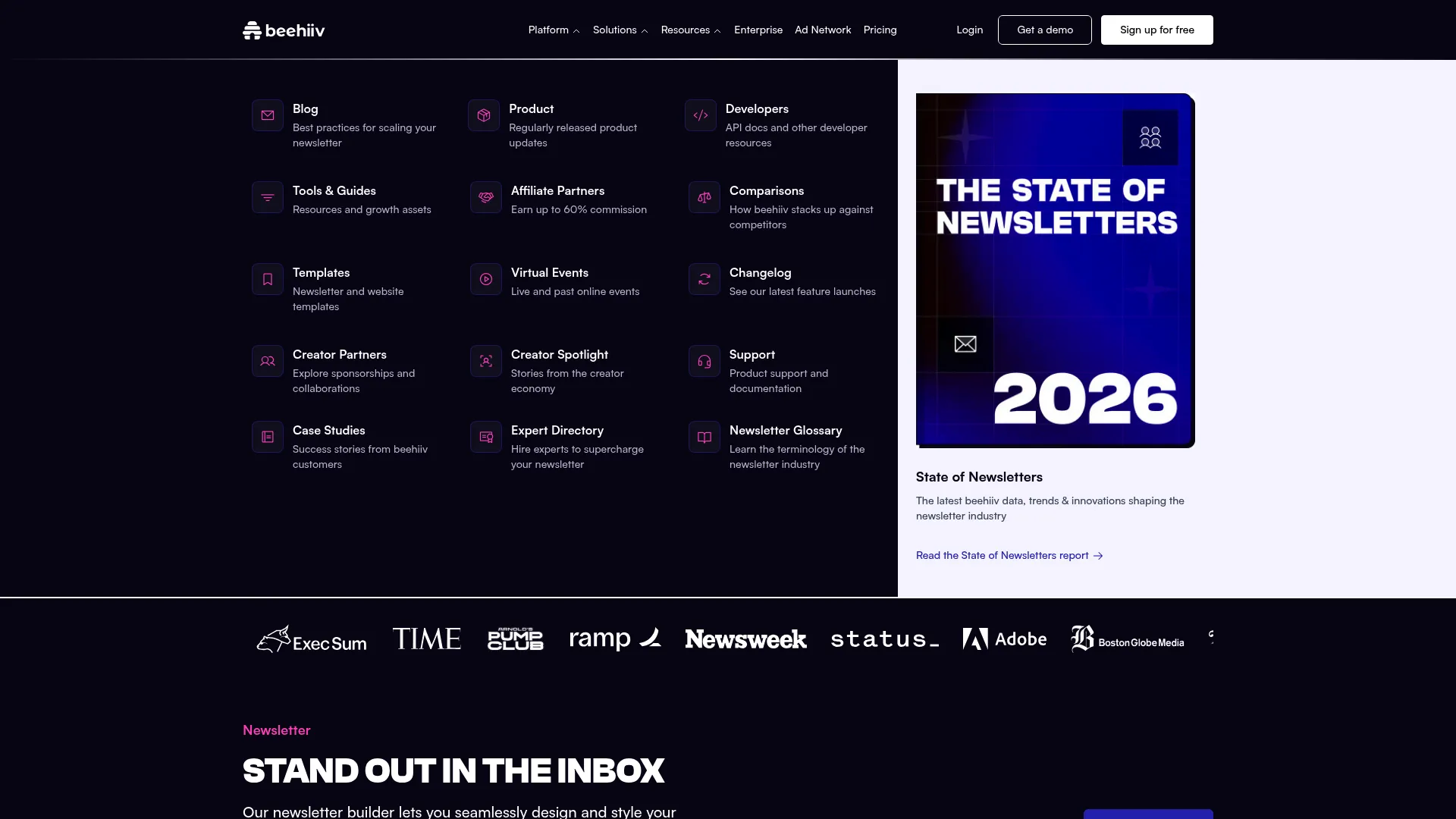 beehiiv screenshot