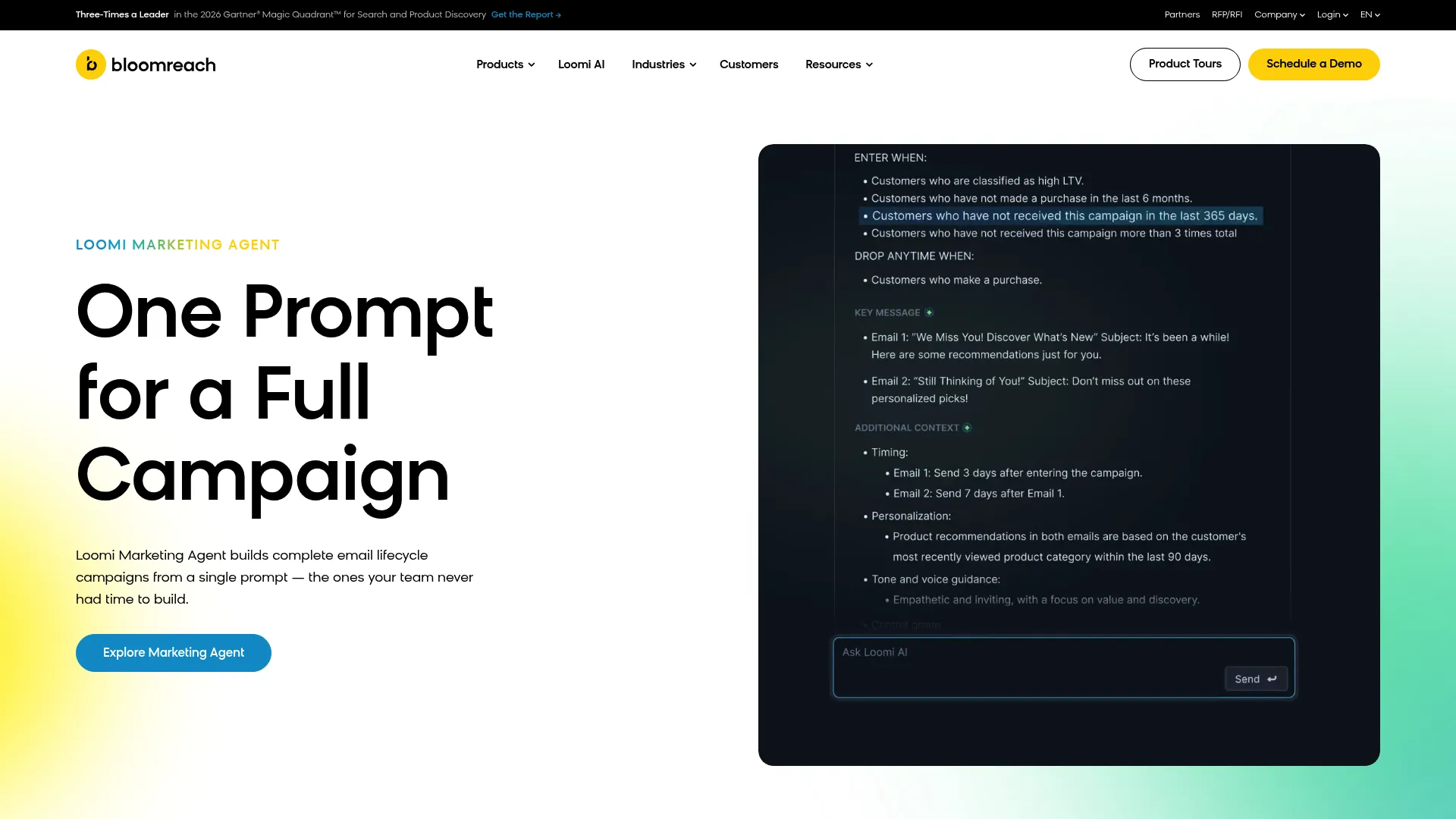 Bloomreach commerce experience platform homepage