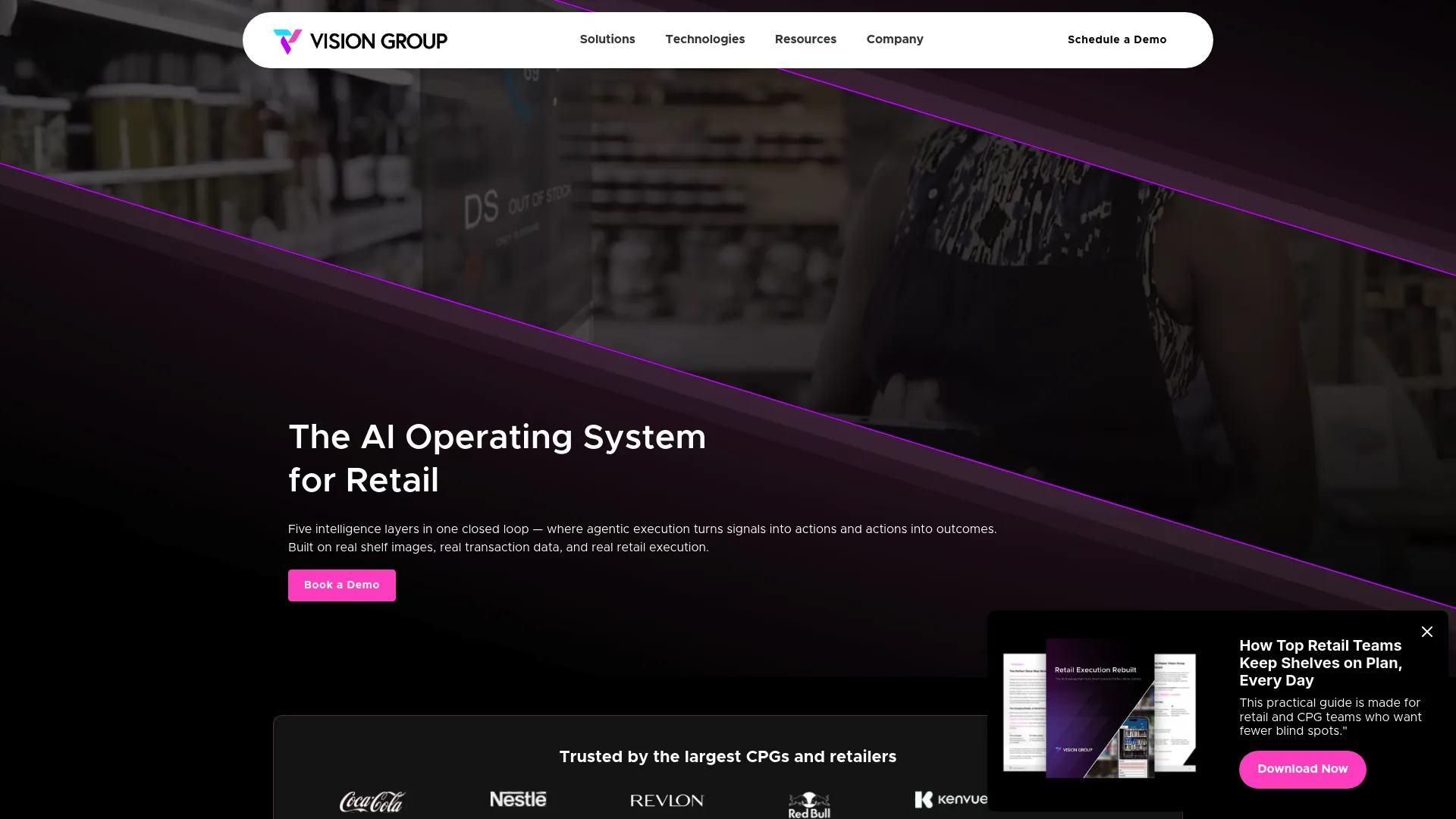 Vision Group Retail AI shelf execution and IoT monitoring platform
