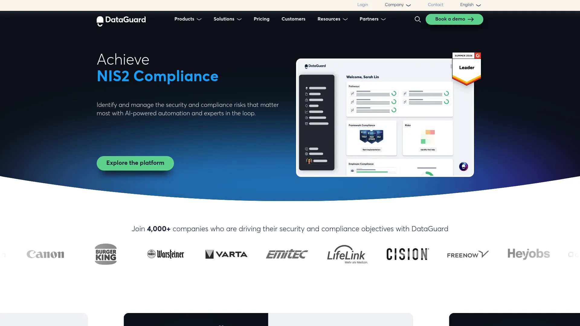 DataGuard security and compliance platform