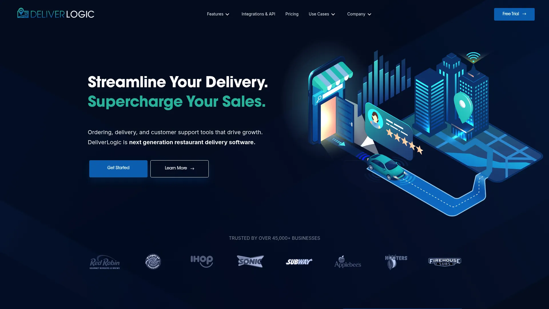 DeliverLogic turnkey last-mile delivery software homepage