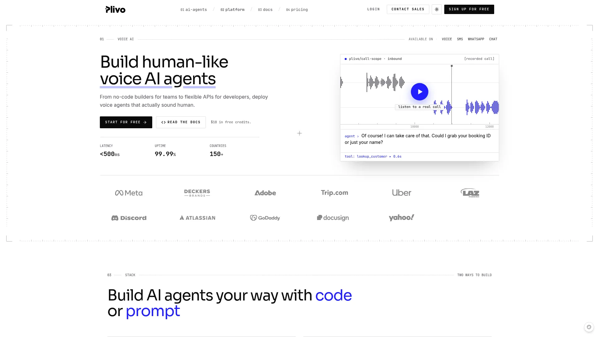 Plivo cloud communications and API platform