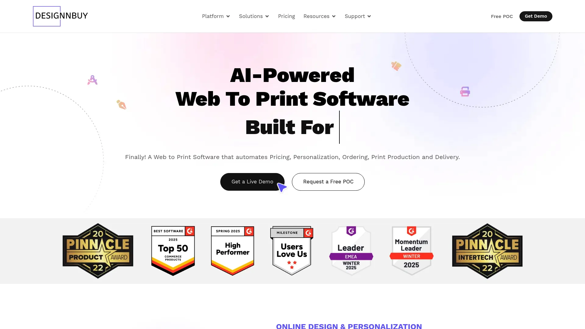 DesignNBuy web-to-print and product personalization software